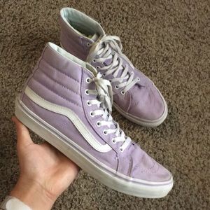 lavender sk8 hi high top vans